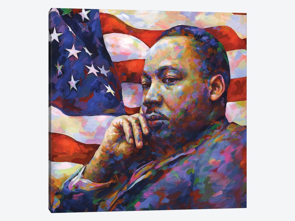 Martin Luther King Jr. Canvas Artwork by Leon Devenice | iCanvas