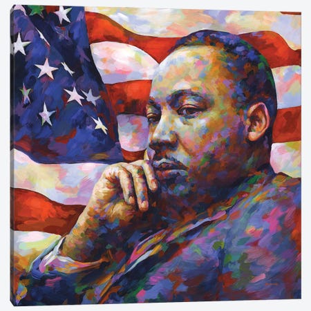 Martin Luther King Jr. Canvas Print #DVI229} by Leon Devenice Canvas Print