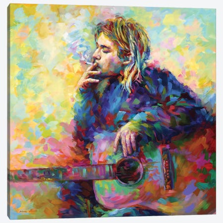 Kurt Cobain Canvas Print #DVI231} by Leon Devenice Canvas Artwork