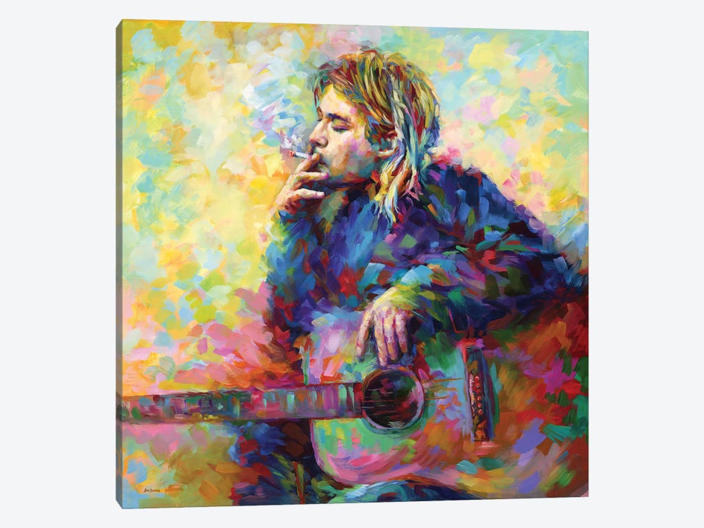 Kurt Cobain by Leon Devenice 1-piece Canvas Wall Art