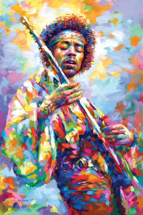 Jimi Hendrix by Leon Devenice wall art