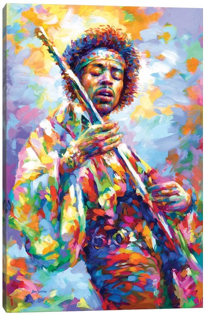 Jimi Hendrix Canvas Art Print - Celebrity Art