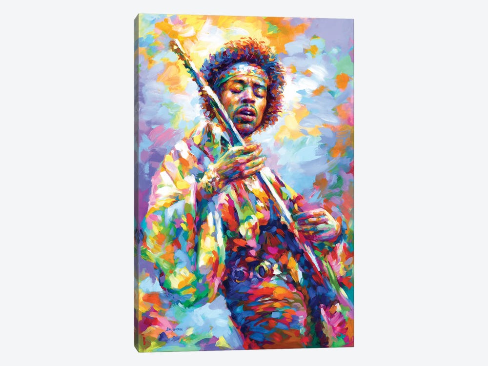 Jimi Hendrix by Leon Devenice 1-piece Canvas Wall Art