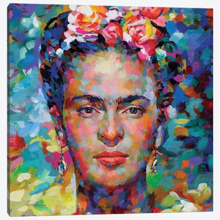 Frida Kahlo Canvas Print #DVI236} by Leon Devenice Art Print