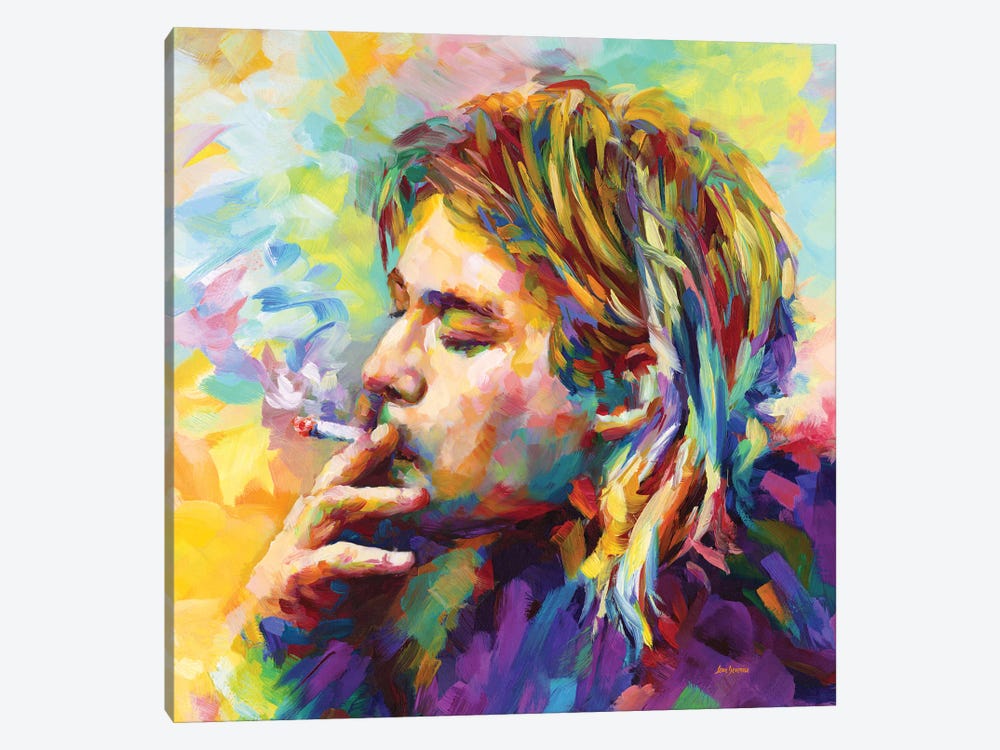 Kurt Cobain II by Leon Devenice 1-piece Canvas Artwork