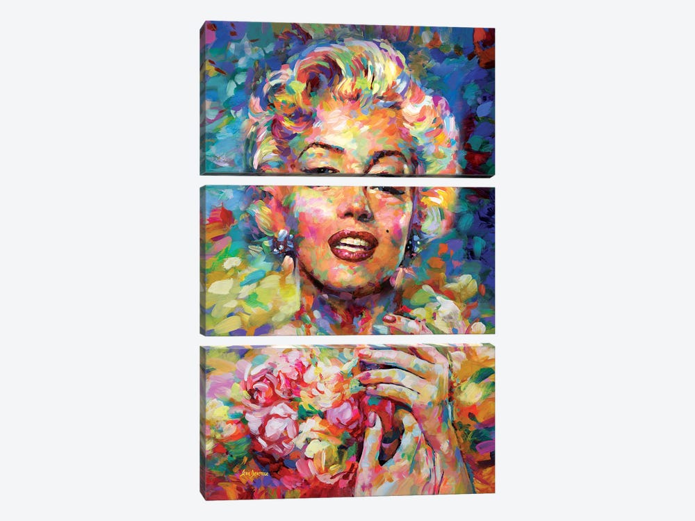Marilyn Monroe III by Leon Devenice 3-piece Canvas Art