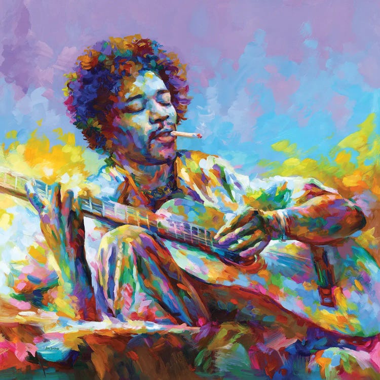 Jimi Hendrix II by Leon Devenice wall art