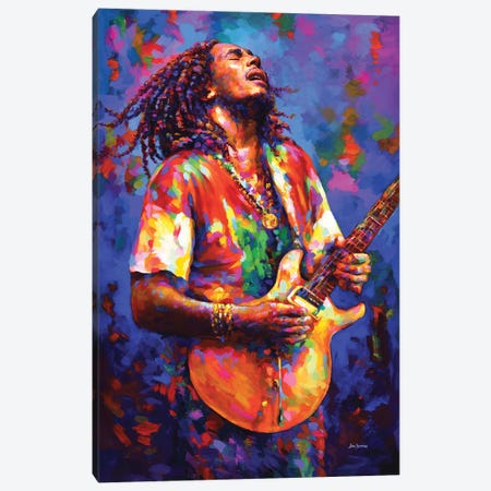 Bob Marley Canvas Print #DVI245} by Leon Devenice Canvas Artwork