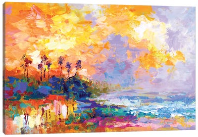 Caribbean Coast Canvas Art Print - Intense Impressionism