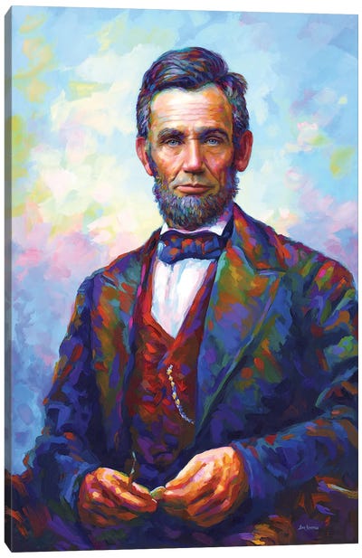 Abraham Lincoln Canvas Art Print - Leon Devenice
