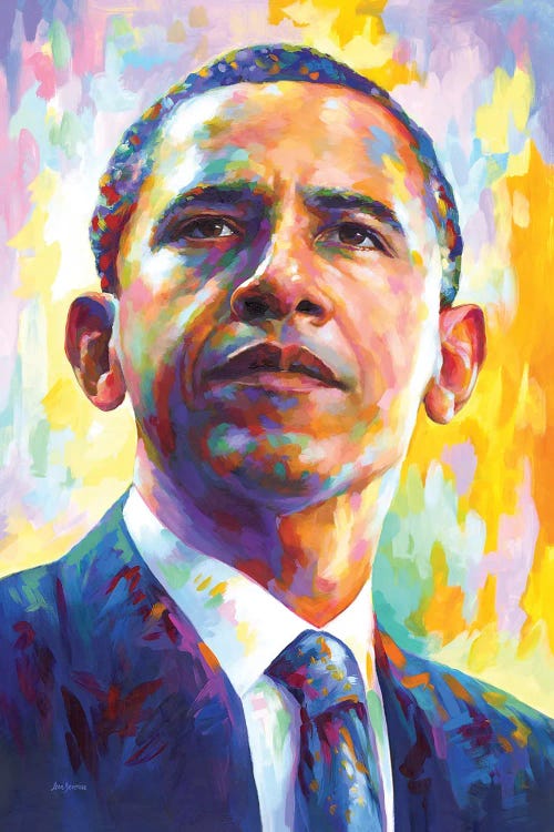 President Obama by Leon Devenice wall art