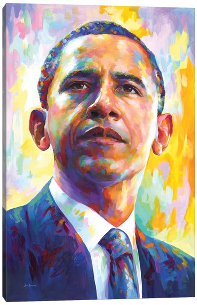President Obama Canvas Art Print - Leon Devenice