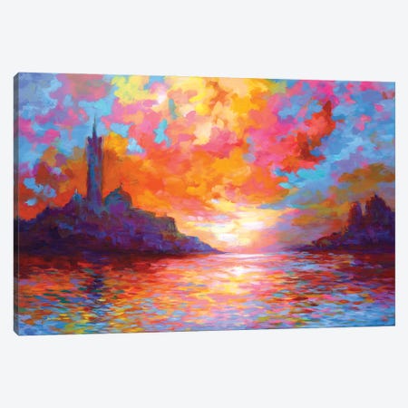 Sunset In Venice,A Homage To Claude Monet Canvas Print #DVI268} by Leon Devenice Canvas Art Print