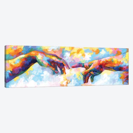 The Creation Of Adam,A Homage To Michelangelo Canvas Print #DVI269} by Leon Devenice Canvas Print