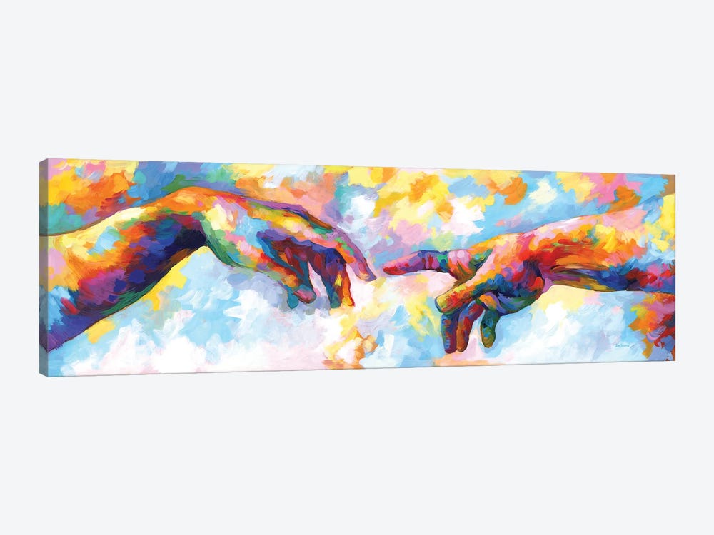 The Creation Of Adam,A Homage To Michelangelo by Leon Devenice 1-piece Art Print