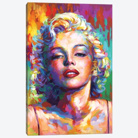 Marilyn Monroe V Canvas Print #DVI270} by Leon Devenice Canvas Wall Art