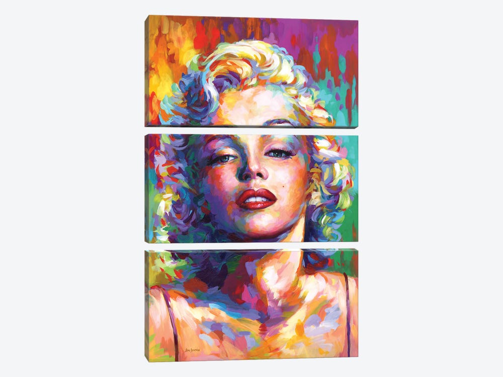 Marilyn Monroe V by Leon Devenice 3-piece Art Print