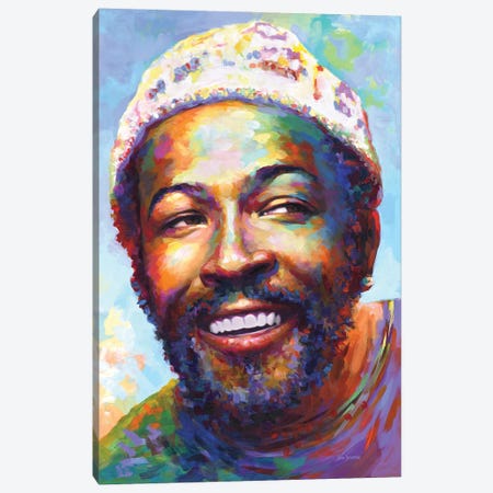Marvin Gaye I Canvas Print #DVI271} by Leon Devenice Canvas Art