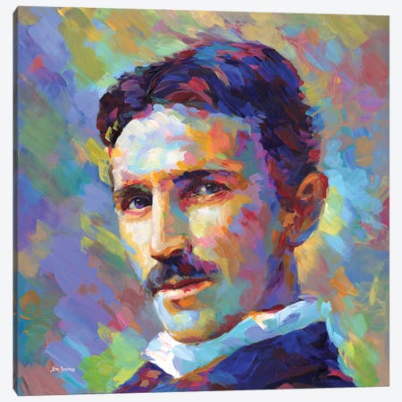 Tesla Canvas Print #DVI276} by Leon Devenice Canvas Print