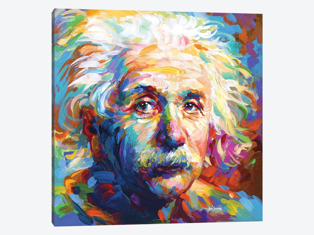 Einstein by Leon Devenice 1-piece Canvas Artwork