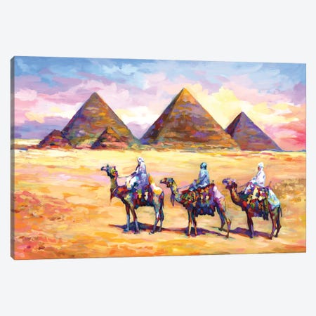 Pyramids Of Giza, Egypt Canvas Print #DVI279} by Leon Devenice Canvas Artwork