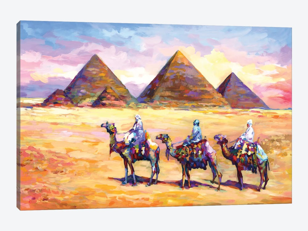 Pyramids Of Giza, Egypt by Leon Devenice 1-piece Canvas Wall Art