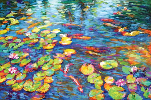 Koi Fish and Water Lilies