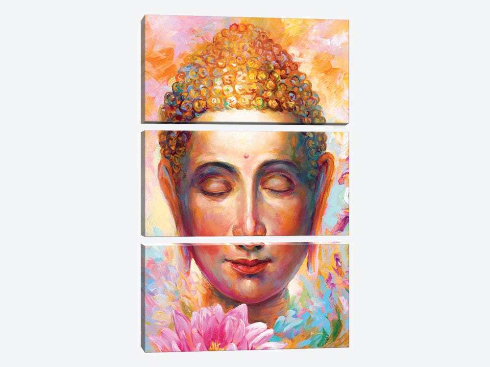 Buddha II by Leon Devenice 3-piece Canvas Print