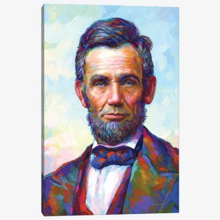 Abraham Lincoln II Canvas Print #DVI285} by Leon Devenice Canvas Art