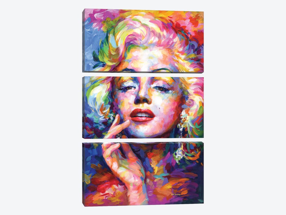 Marilyn Monroe 7 by Leon Devenice 3-piece Canvas Artwork