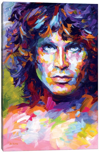 Jim Morrison Canvas Art Print - Rock-n-Roll Art