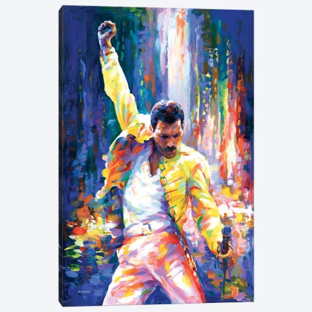 Freddie Mercury Canvas Print #DVI298} by Leon Devenice Canvas Artwork