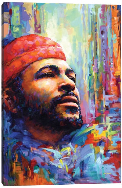Marvin Gaye II Canvas Art Print - Music Art