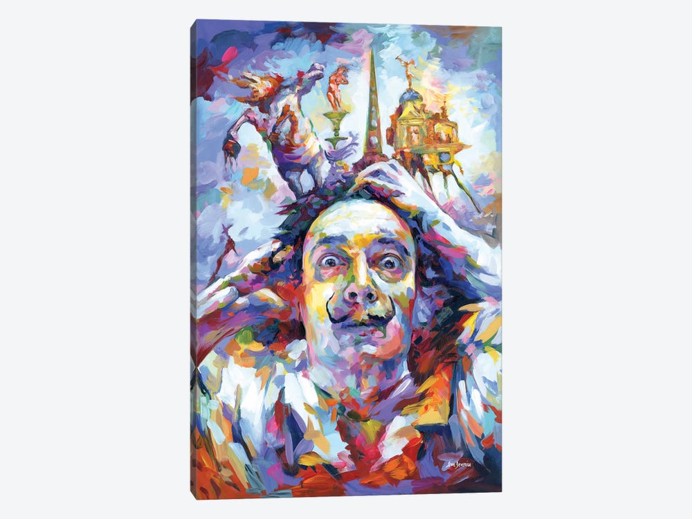 Salvador Dali by Leon Devenice 1-piece Canvas Art Print