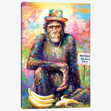 Banana King Canvas Print #DVI304} by Leon Devenice Canvas Print