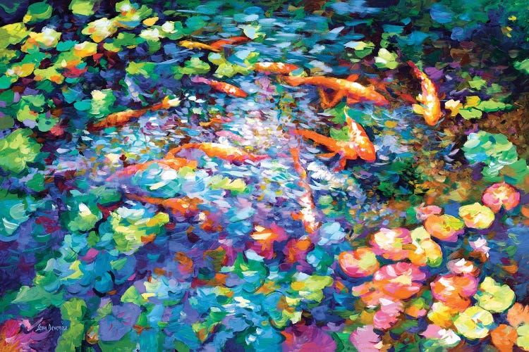 Koi Fish And Water Lilies II