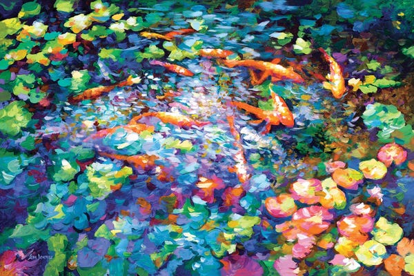 Koi Fish And Water Lilies II