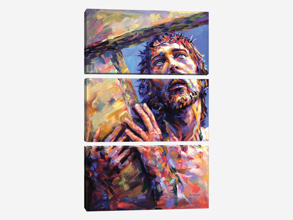 Jesus Christ III by Leon Devenice 3-piece Canvas Art