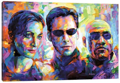 Neo, Trinity & Morpheus Canvas Art Print - The Matrix