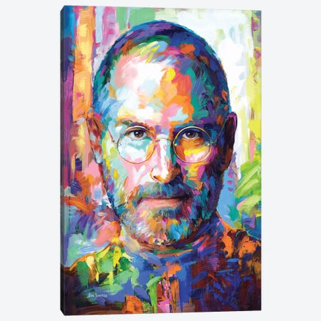 Steve Jobs Canvas Print #DVI311} by Leon Devenice Canvas Print