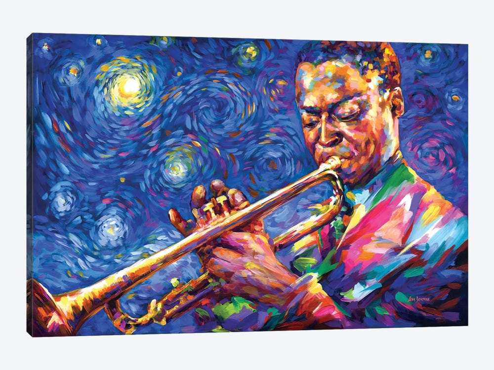 Van Gogh Would Of Loved Miles Davis by Leon Devenice 1-piece Canvas Print