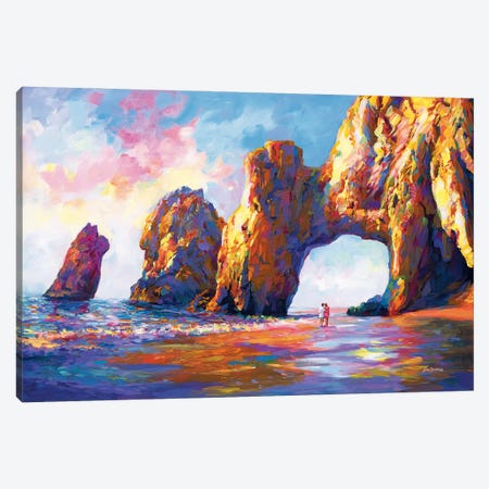 Memories Of The Arch Of Cabo San Lucas Canvas Print #DVI316} by Leon Devenice Canvas Wall Art