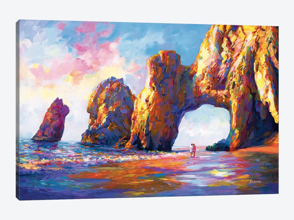 Memories Of The Arch Of Cabo San Lucas by Leon Devenice 1-piece Canvas Artwork