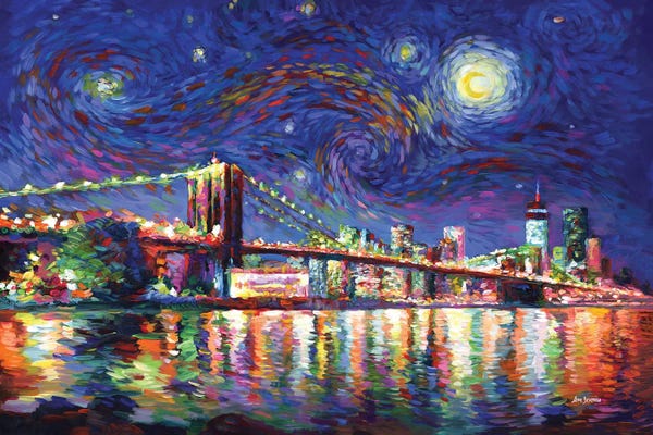 Leon Devenice: Van Gogh Would've Loved The Brooklyn Bridge by Leon Devenice