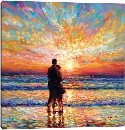 A New Beginning II Canvas Art Print - Beach Sunrise & Sunset Art