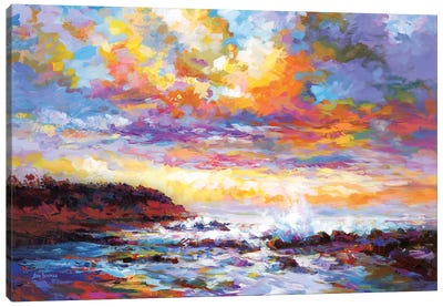 Ocean Coast Canvas Art Print - Leon Devenice