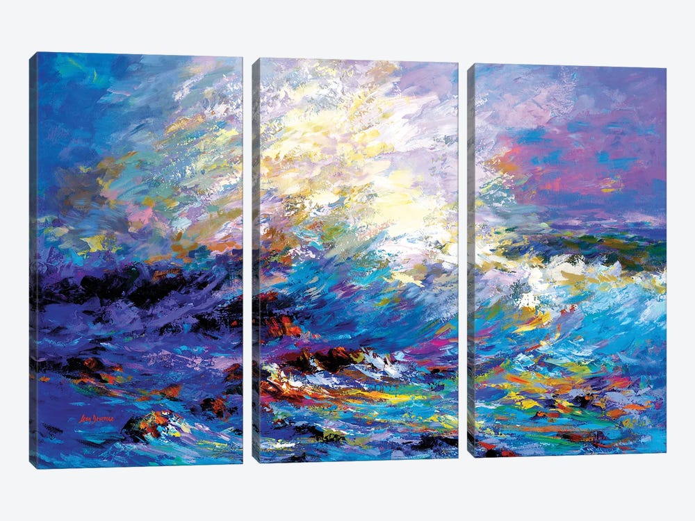 Ocean Waves by Leon Devenice 3-piece Canvas Artwork