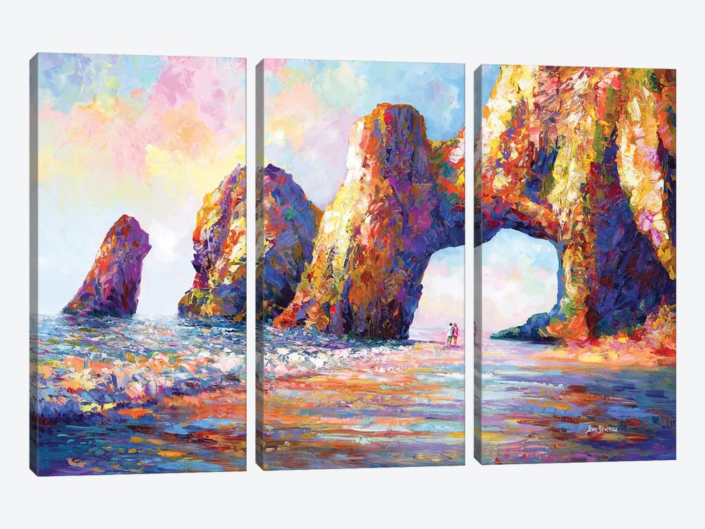 Memories In The Arch Of Cabo San Lucas II by Leon Devenice 3-piece Art Print