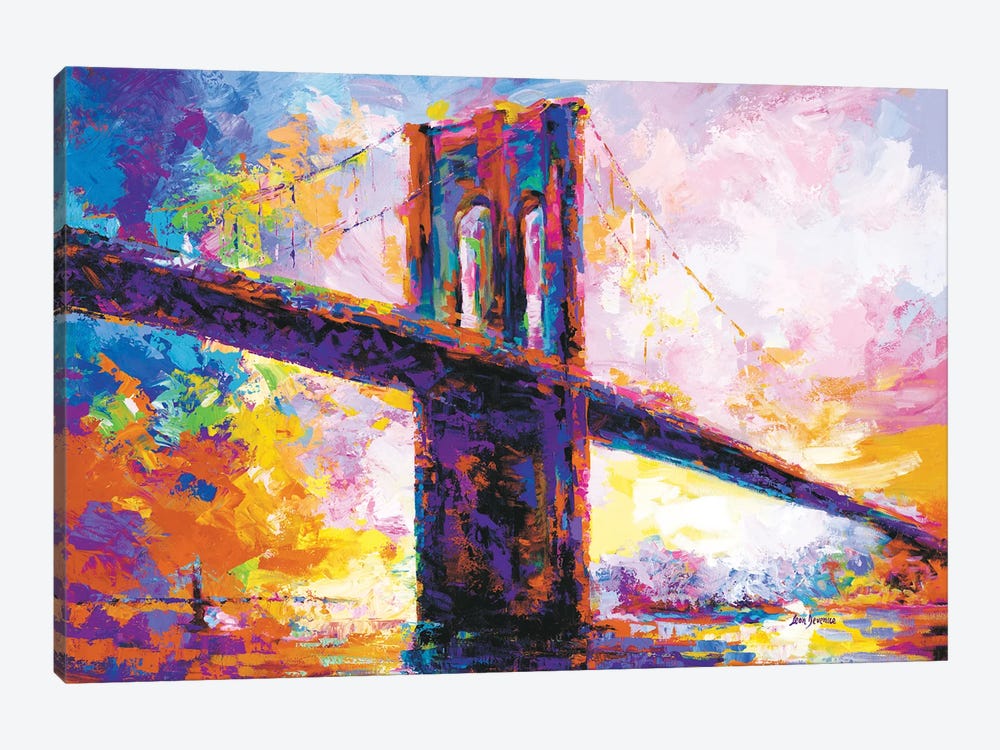 Brooklyn Bridge, New York City by Leon Devenice 1-piece Canvas Art Print