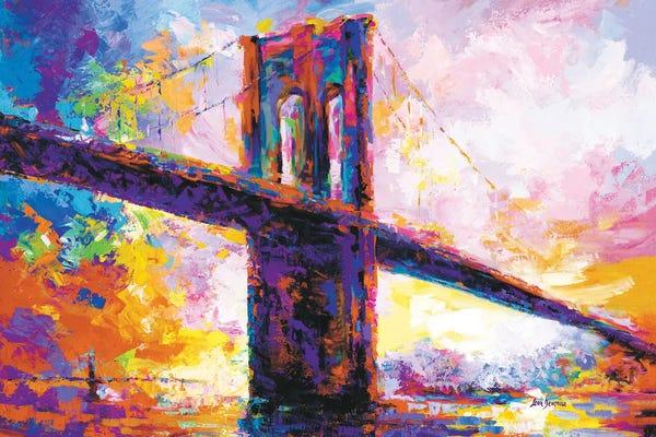 Leon Devenice: Brooklyn Bridge, New York City by Leon Devenice